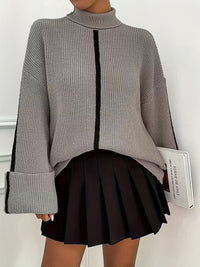 Damski Sweter Golf w Paski