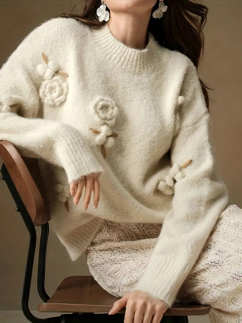 Damski Sweter w Kwiaty