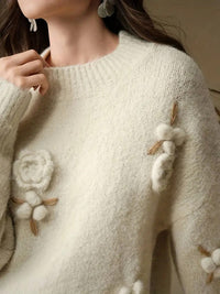 Damski Sweter w Kwiaty