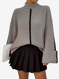 Damski Sweter Golf w Paski