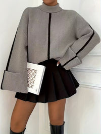 Damski Sweter Golf w Paski