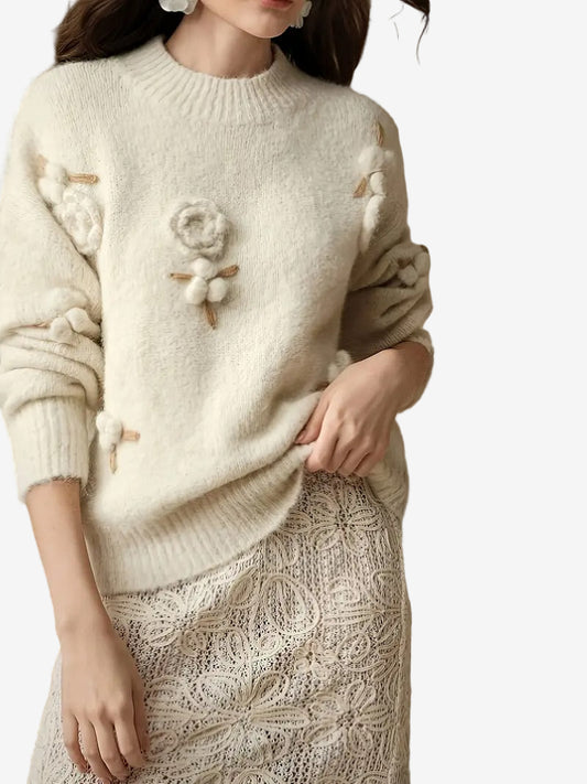 Damski Sweter w Kwiaty